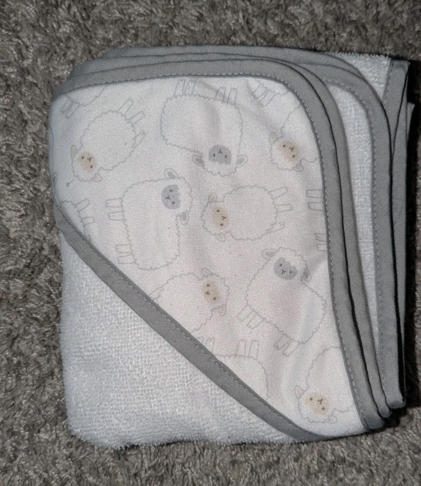 Baby ванна с капюшоном унисекс овец Moon звезда мягкое полотенце набор из 3 никогда не использовался - Изображение 2 из 4