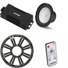 Kicker 48PXA6001 Weatherproof Powersport Mono Amp  10" 4 Ohm Marine Subwoofe...