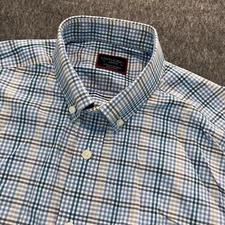 UNTUCKit Shirt Mens Medium Plaid Scansano Relaxed Fit Long Sleeve Casual