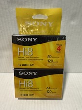 Sony Hi8 60 min Digital8 120 min Hi8 HMP Cassette Tape - 4 PACK - NOS