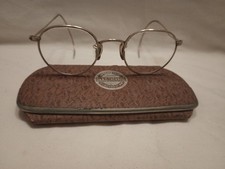 American Optical AO 1/10 12k GF Gold Round Wire Frame Eyeglasses Vintage