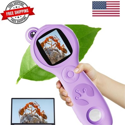 Microscope for Kids, Portable Digital Microscope with 500X Magnifying Glass, ...