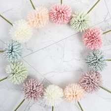 6 pièces boules de chrysanthème artificielles fleurs bouquet hortensia présen