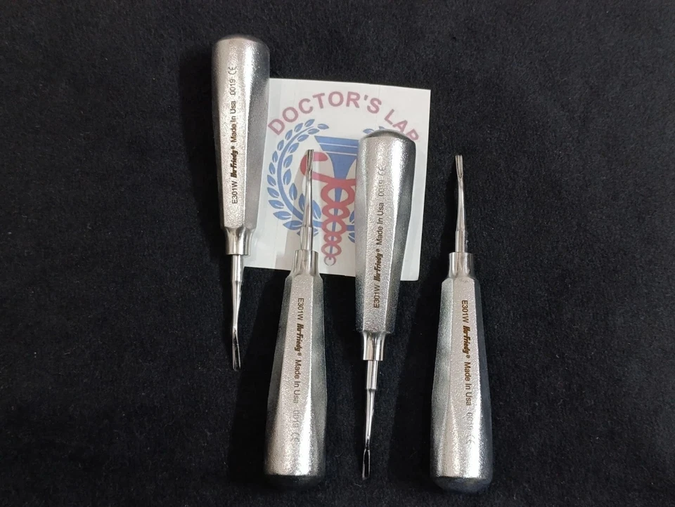 Lot of 4 PCS hu friedy Dental Elevator Combo Apexo E301 - Image 2 of 2