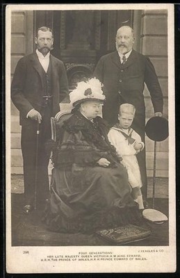 AK Four Generations: Her Late Majesty Queen Victoria, King Edward, Prince of Wa 