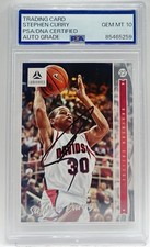 Stephen Curry Signed 2022 Panini Draft Picks #21 Davidson Auto PSA/DNA 10