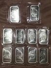 10 one-ounce Silver Towne trademark logo .999 silver bars sealed original owner