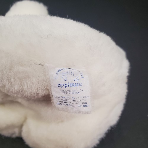 Vintage Applause Lost & Found Kätzchen 6 Zoll weiße Minikatze Plüsch grüne Augen rosa Ohren - Bild 6 von 9