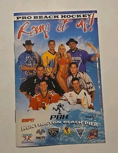 RARE Authentic Pro Beach Roller Hockey PBH Guide Book & Game Schedule ESPN