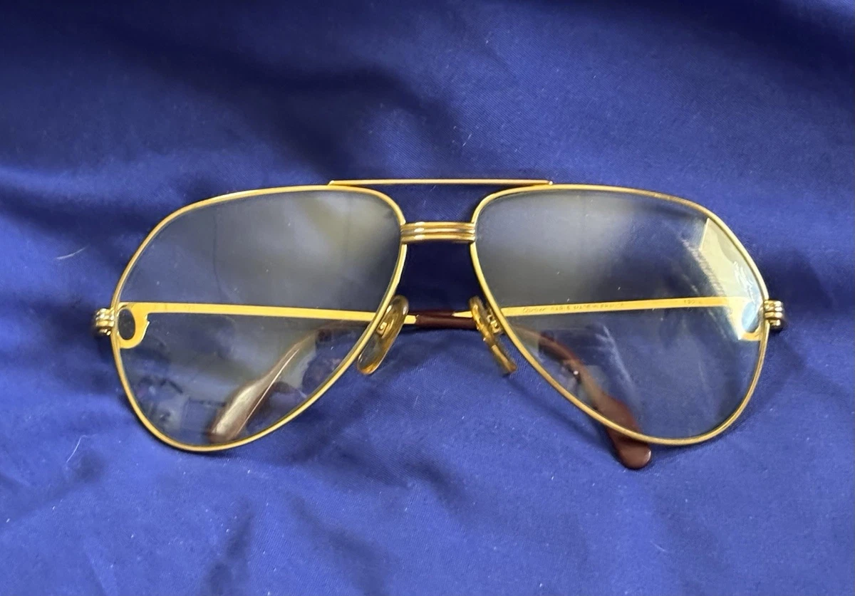 Cartier Gold Aviator Sunglasses for Men for sale | eBay