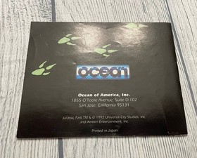 Vintage Vtg Nintendo NES Jurassic Park Instruction Booklet Manual, 1989