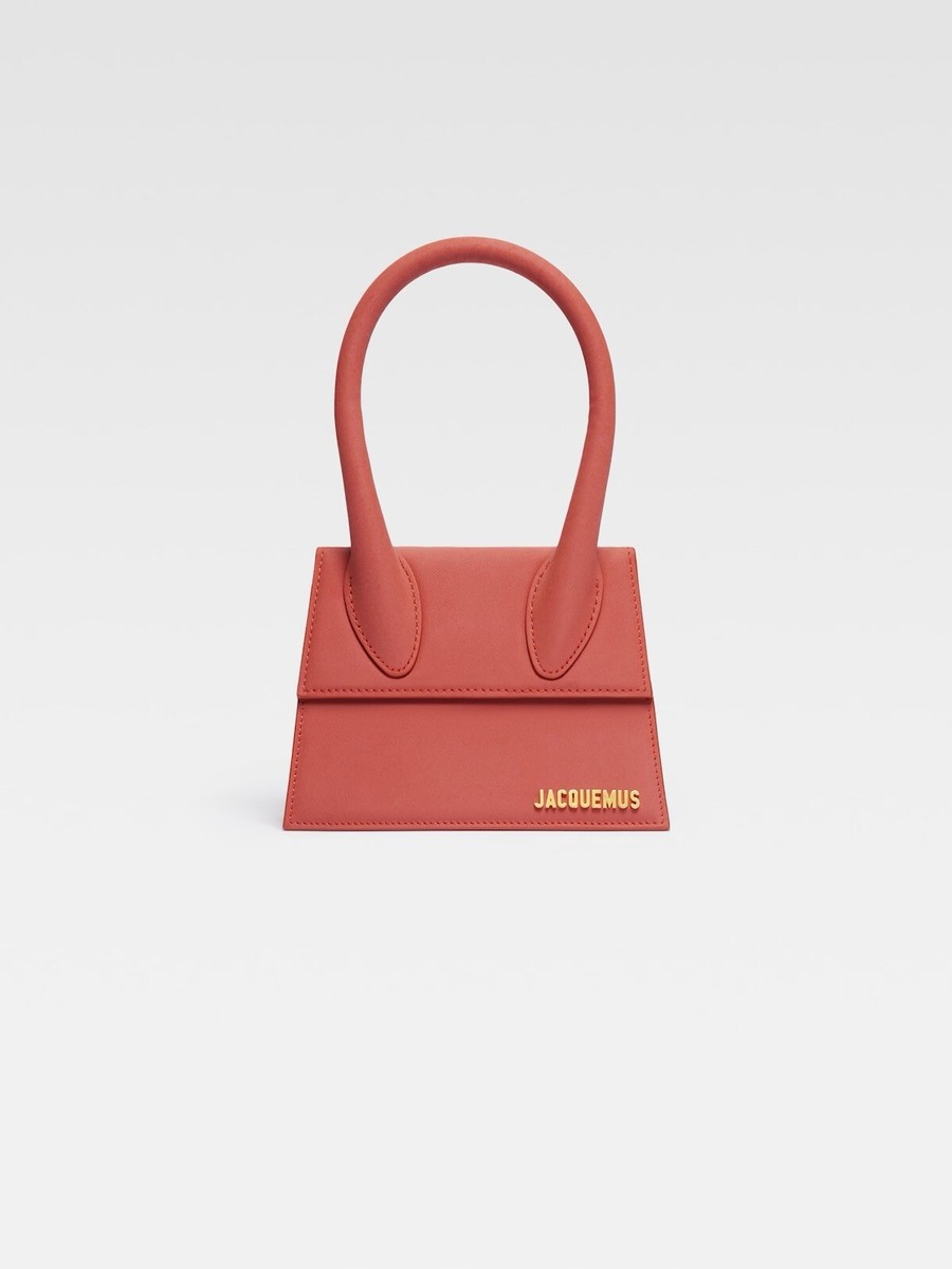 Jacquemus Le Chiquito Moyen Leather Hand Bag Burnt Orange