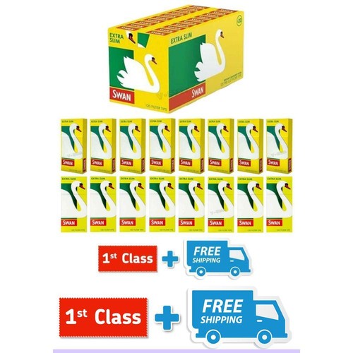 10 x Swan Extra Fina Cigarrillo Fumar Extremidades De Filtro 120 consejos por - Imagen 2 de 7