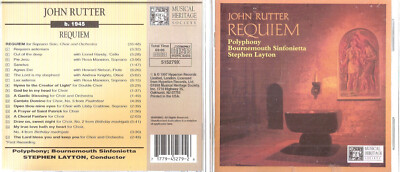 John Rutter: Requiem by Polyphony, Bournemouth Sinfonietta, Layton CD #0623BZ