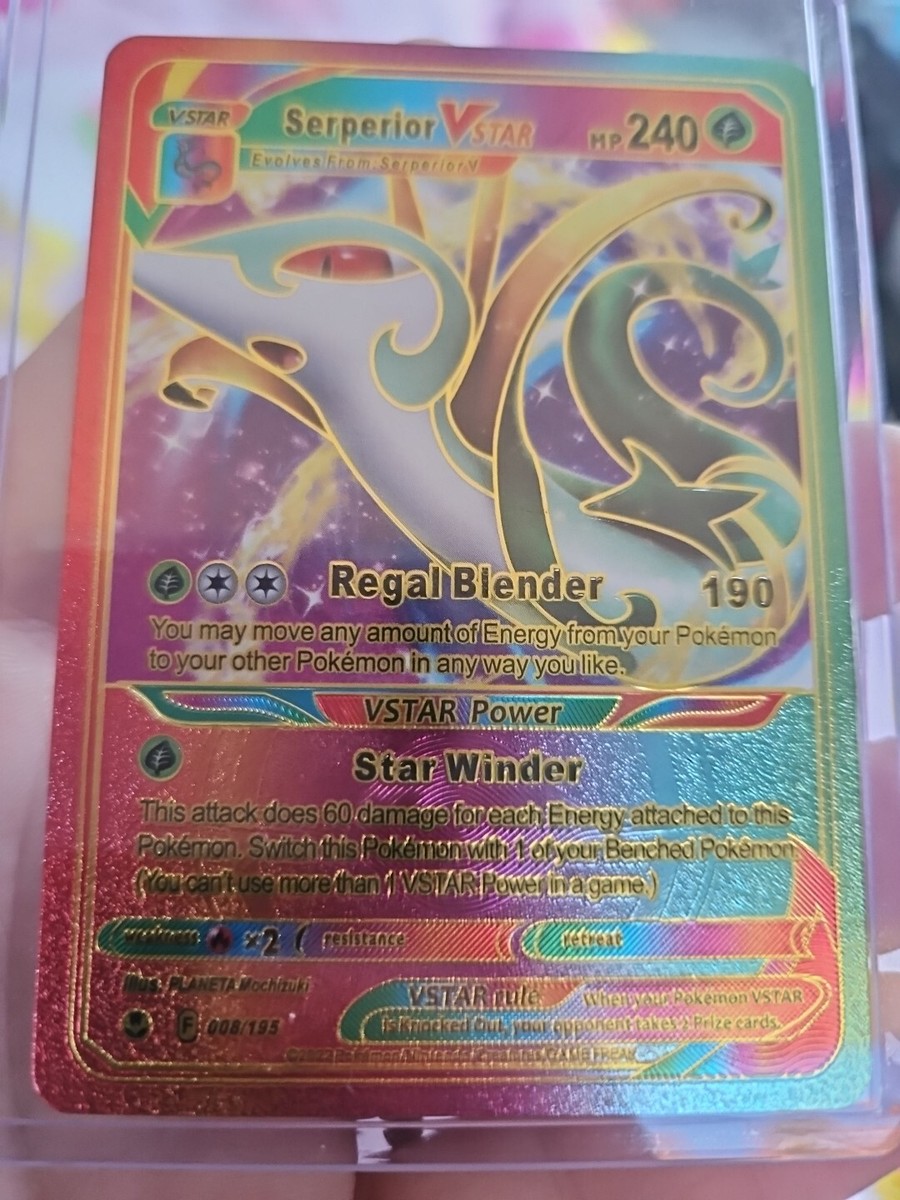 Serperior VStar Rainbow Foil Fan Art Vinyl Textured Collector