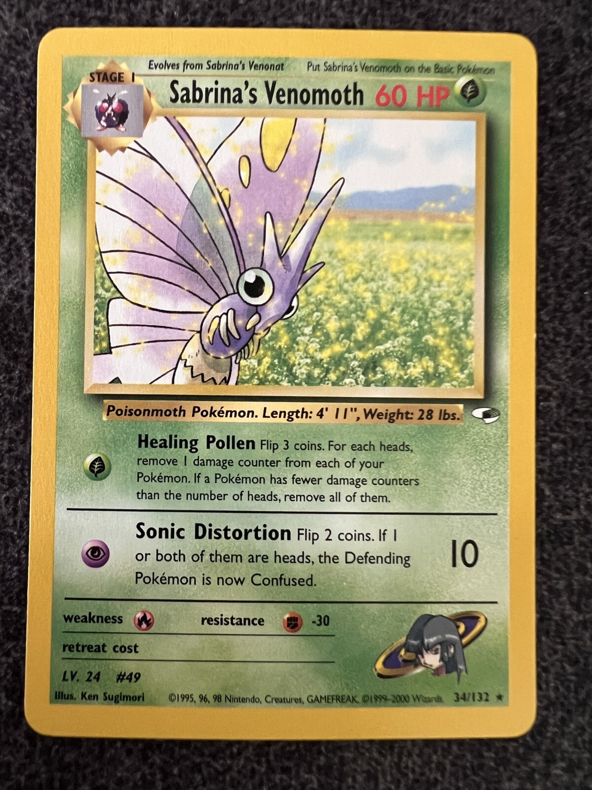 Sabrinas Venomoth 34/132 Rare Pokemon Card NM