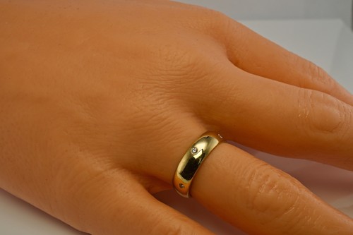 Anillo de eternidad de diamantes naturales alianza de oro de 18 quilates boda - Imagen 3 de 8