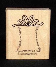 Christmas Present Gift Box Single Rubber Stamp by Stampin Up Set The Fine Print