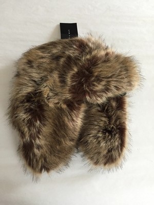 ZARA MAN NEW FAUX FUR INUIT HAT USHANKA 