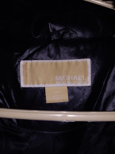 Michael Kors Damen X Small, Kunstfell-Zierleiste Kapuzenpufferjacke schwarz - Bild 5 von 14