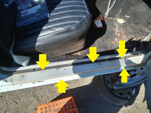 1965 PLYMOUTH SILL SCUFF PLATES FRONT LEFT & RIGHT 4 DOOR VALIANT 200 DOOR 65 - Picture 23 of 23