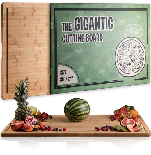 Gigantic Extra Large Cutting Board for Kitchen 36 X 24 by Grizzly Living - Heavy