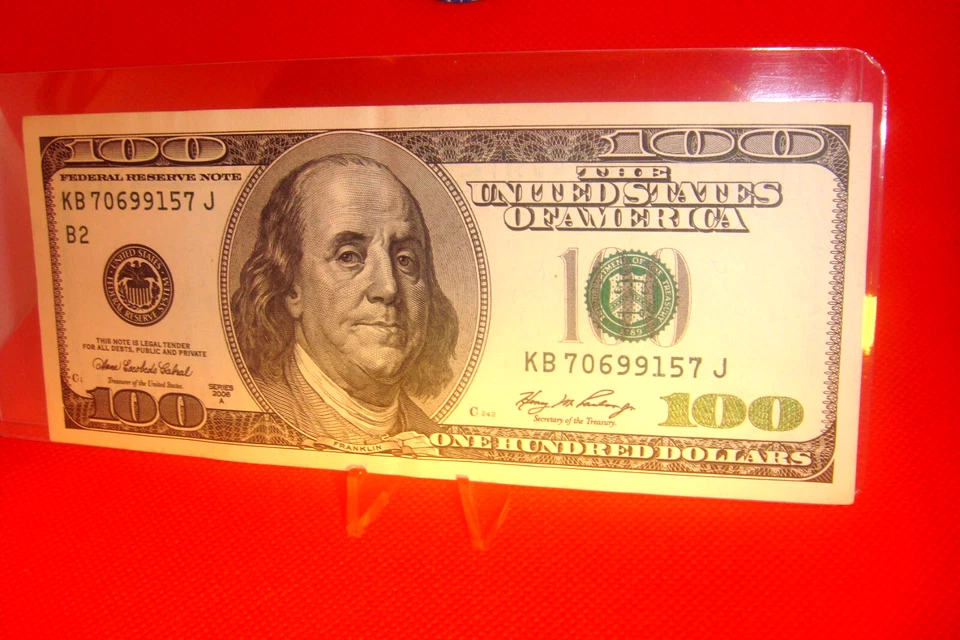 USA 2006 A SERIES 100 ONE HUNDRED DOLLAR Federal Reserve Note 100 DOLLAR NOTE - Image 4 of 4