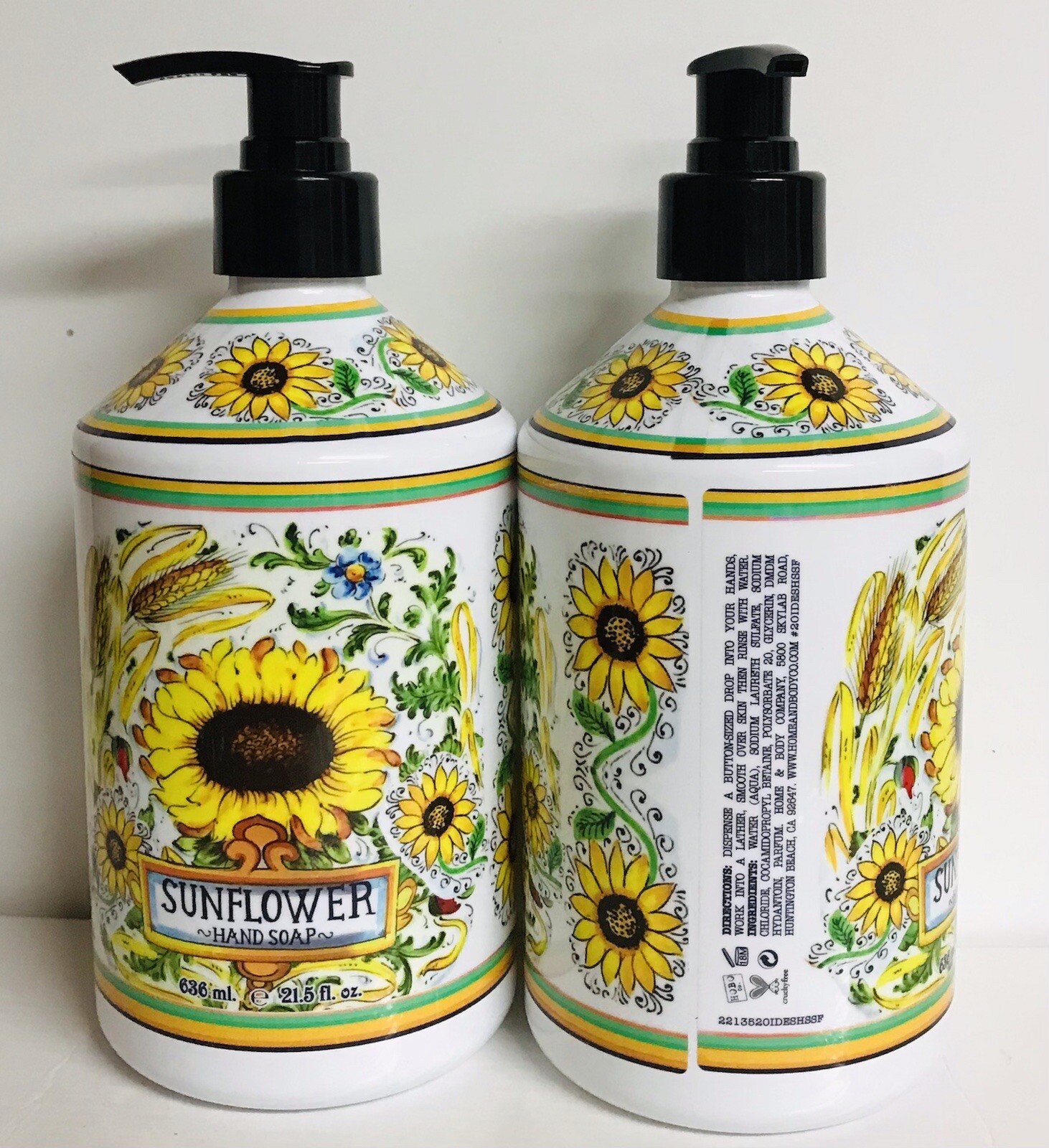 2-Pack Home & Body Co. ~ Sunflower Hydrating Hand Soap 21.5 fl oz Each