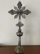 BELLISSIMA CROCE ASTILE IN ARGENTO DATATA 1622 CON ISCRIZIONE- VENEZIA XVII SEC.