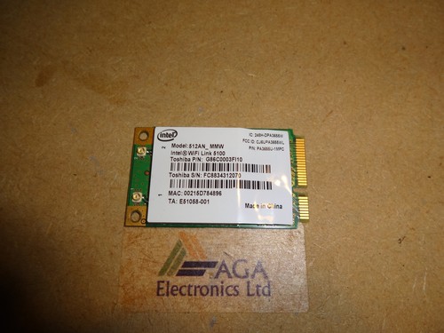 Toshiba Tecra A10 Laptop Wireless WiFi Karte. Teile-Nr: G86C0003FI10