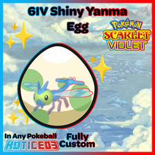 YANMA ✨ SHINY EGG 6 IV ✨ POKEMON SCARLET VIOLET ✨ TEAL MASK DLC ✨