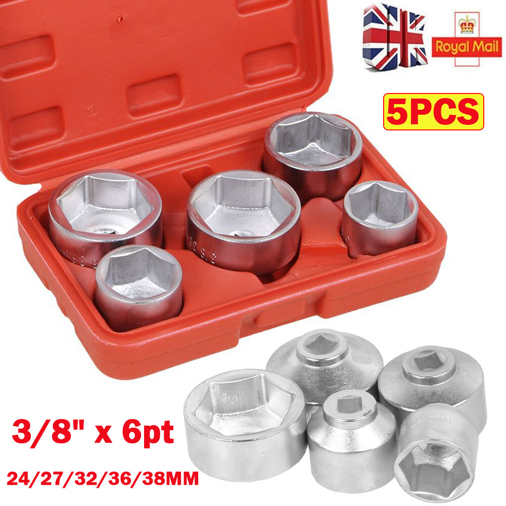 7pcs Oil Filter Cap Wrench Socket Set 3/8in Drive 24 27 29 30 32 - Foto 6