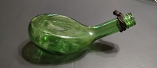 Vintage Green Glass Wine Bottle, Beer Bottle or Baby Bottle about 7" x 3" Gifts 