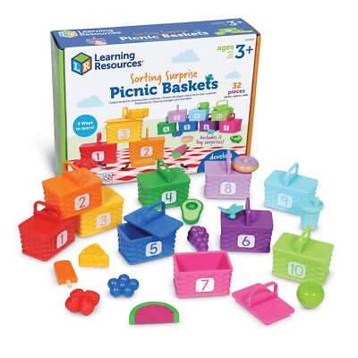 Sorting Surprise Picnic Baskets Preschool Learning Counting Colors Fine Motor...