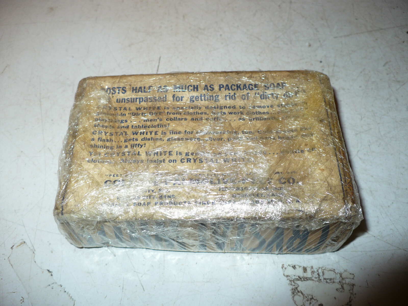 Vintage Crystal White Peets Family Soap Giant Size Colgate Palmolive