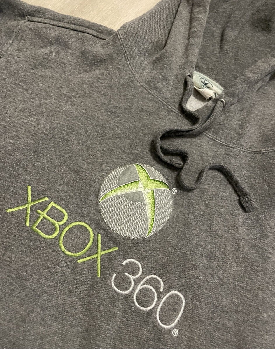 Rare Vintage Microsoft XBOX 360 Embroidered Promo Hoodie Mens 