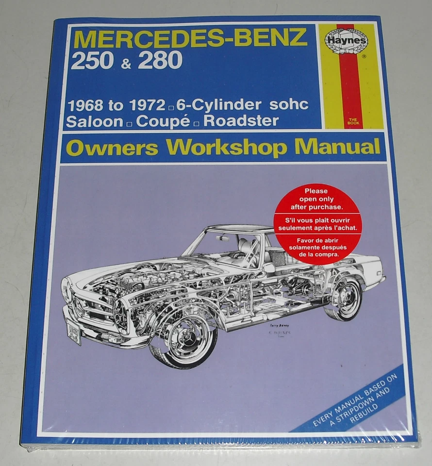 Manual de reparación Mercedes Benz R113 Pagode 250 / 280 SL + W108 + W111 S SE SEL