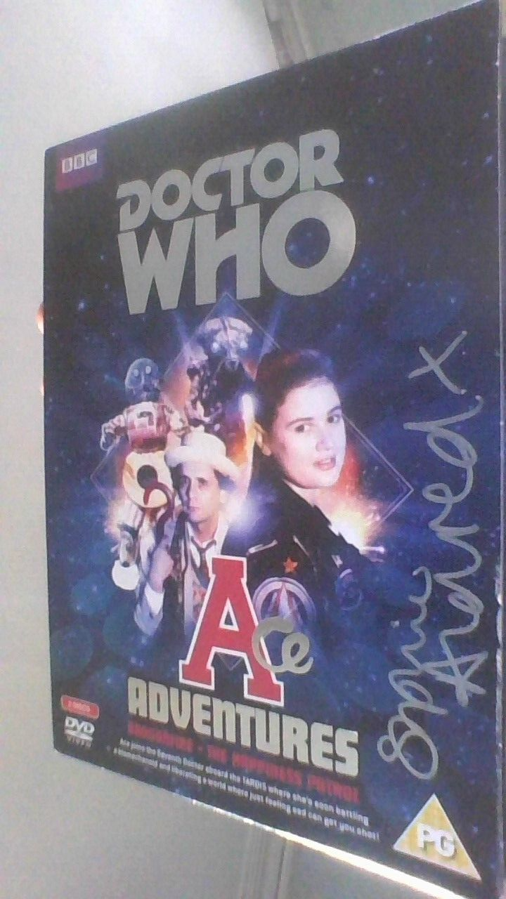 Doctor Who Ace Adventures - signed autograph on outside box by SOPHIE ALDRED Ace
