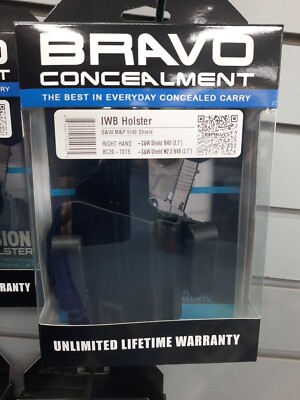 Bravo Concealment Torsion IWB Right-Handed Holster for S&W M&P Shield 9/40 Pisto