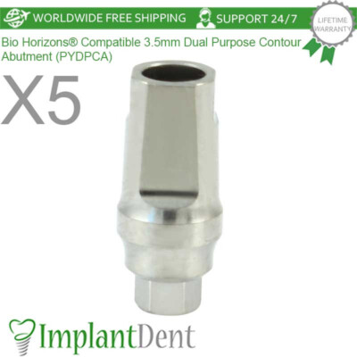 5x Dental Dual Purpose Contour Prosthetic 3,5mm BioHorizons  Compatible Int Hex