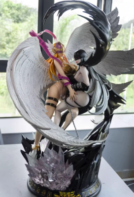 中古Digimonガレージキット（Angewomon＆Deviwomon） Digimon Angewomon & Lady Devimon 1/4 Painted Resin Statue 2