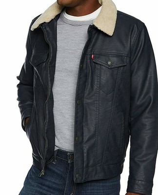 Levi's Men's Faux Leather Sherpa Lined 
