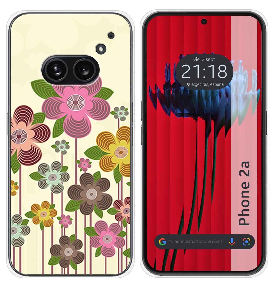 Cover Silicone per Nothing Phone 2a 5G Disegno Primavera IN Fiore Disegni