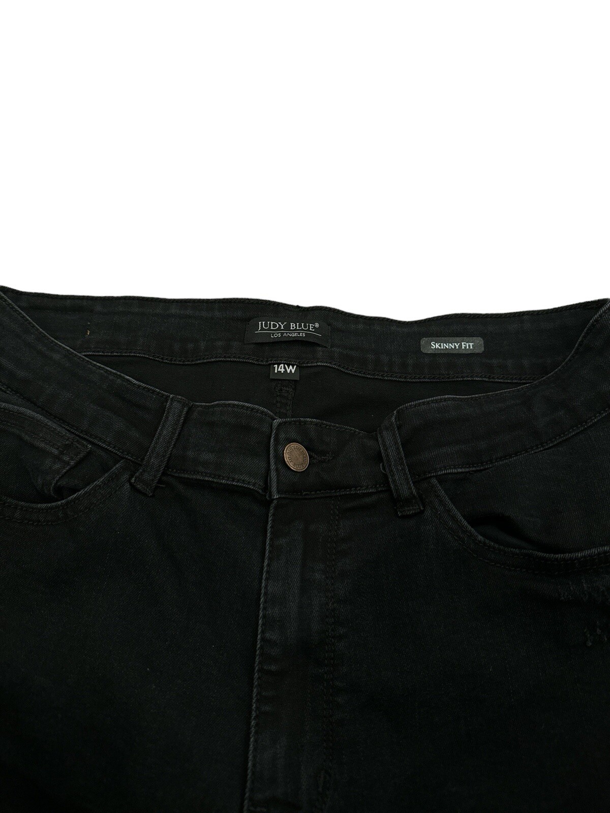 Judy Blue Black Destroyed Leopard Patch Skinny - image 3