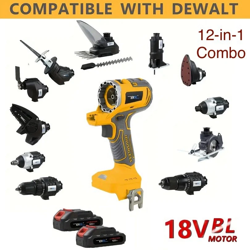 Newone 12 Power Tools Combo Kit, Drills, Circular Saw, Multitool, Dewalt Battery - Image 2 of 4