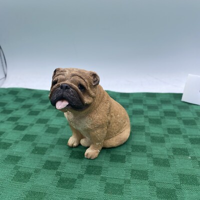 Sandicast Bulldog Figurine 4in tall M 175 Fawn Vintage Dog 