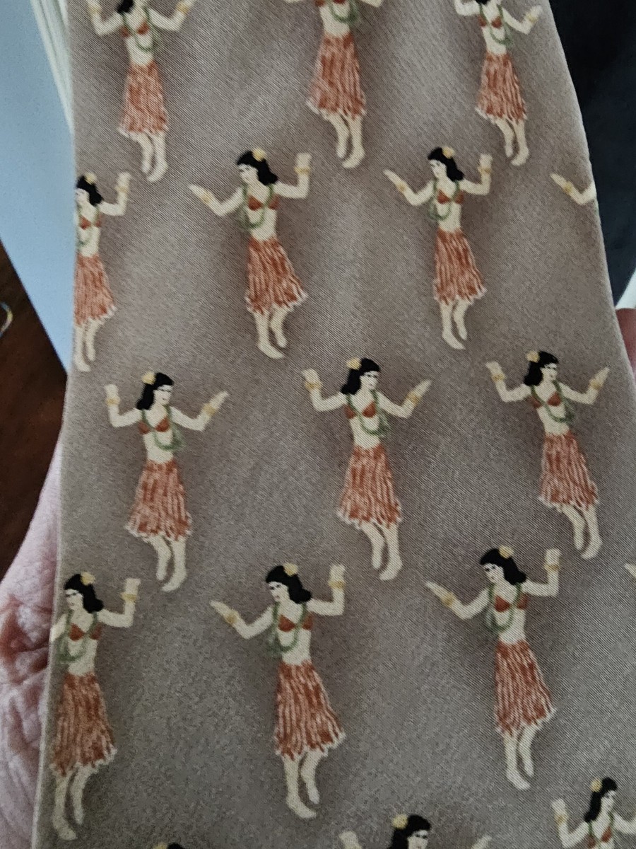 Vintage Pelican Bay Silk Hula Girl Tie Necktie Made In Canada | eBay