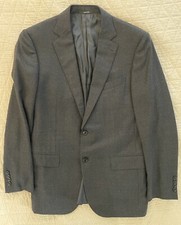 Ermenegildo Zegna Made in Italy Milano Wool Blazer in Charcoal Size 40 R 2795