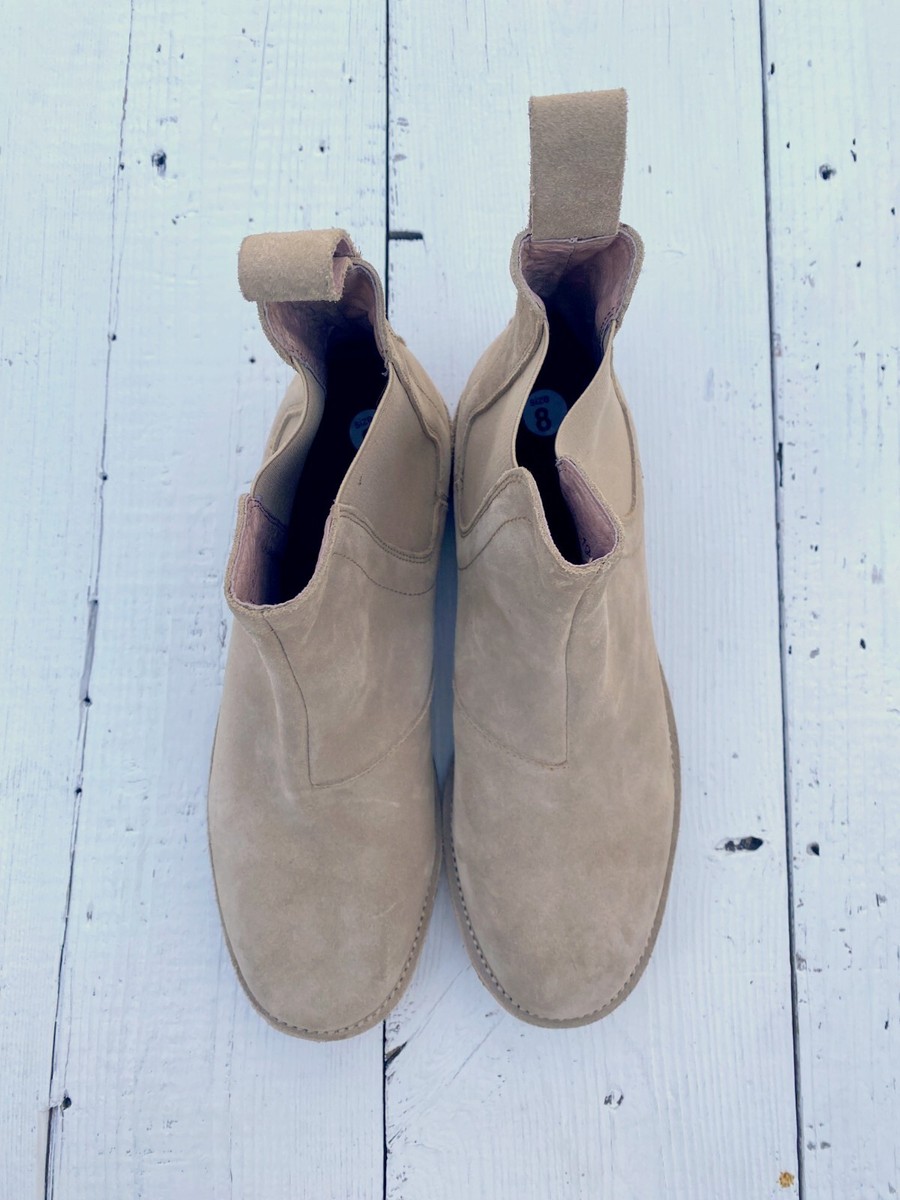 Civil Regime Beige Suede Leather Chelsea Boots Mens Sz 8  display picture 2