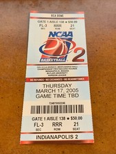 2005 NCAA Basketball Tournament Chicago Regional Ticket Texas Longhorns v Nevada